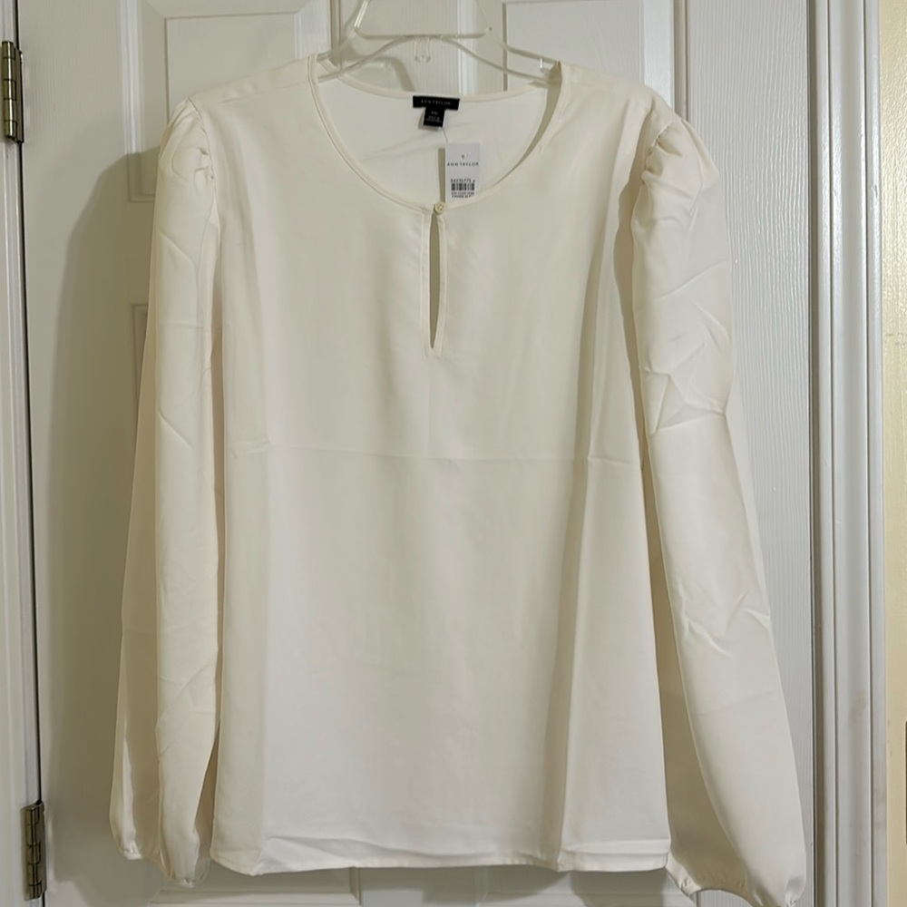 XXL Ann Taylor Cream Blouse NWT